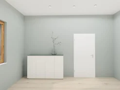 Sideboard Tavi Lack Schneeweiß M03 Abdeckplatte Lack Laguna M80 Grau