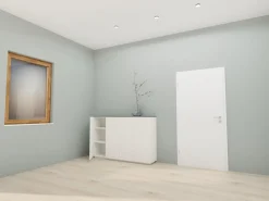 Sideboard Tavi Lack Schneeweiß M03 Abdeckplatte Lack Laguna M80 Grau