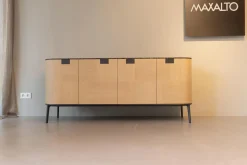 Sideboard Tesaurus Front Eiche Hell Innen Ahorn Frise Abdeckplatte Marmor Emperador Grau