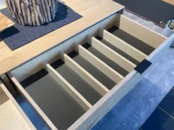 Sideboard Tucson Wildeiche Massiv Soft Gebürstet Und Lack Samtgrau