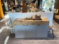 Sideboard Tucson Wildeiche Massiv Soft Gebürstet Und Lack Samtgrau