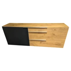 Sideboard V Alpin AS22L A L Eiche Altholz Und Colorglas Anthrazit