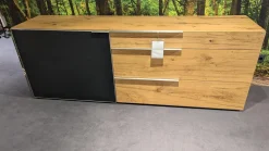 Sideboard V Alpin AS22L A L Eiche Altholz Und Colorglas Anthrazit