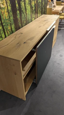 Sideboard V Alpin AS22L A L Eiche Altholz Und Colorglas Anthrazit