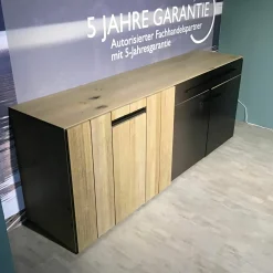 Sideboard V-Galvino S20 Alteiche Rustiko Metallakzent Dark Galvano
