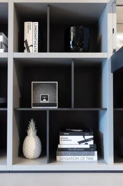 Sideboard Wall System Korpus Lack Matt Arena Grau Rückwand Und Gittereinsätze Metallisch Lackiert Bronze