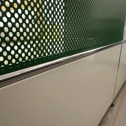 Sideboard Weiß Grün mit Rollbox Grün