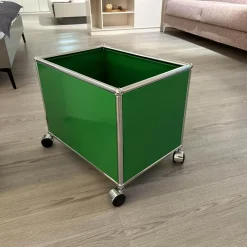 Sideboard Weiß Grün mit Rollbox Grün