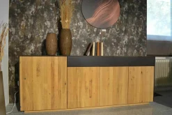 Sideboard WK 456 Wildeiche Bianco Lack Braun