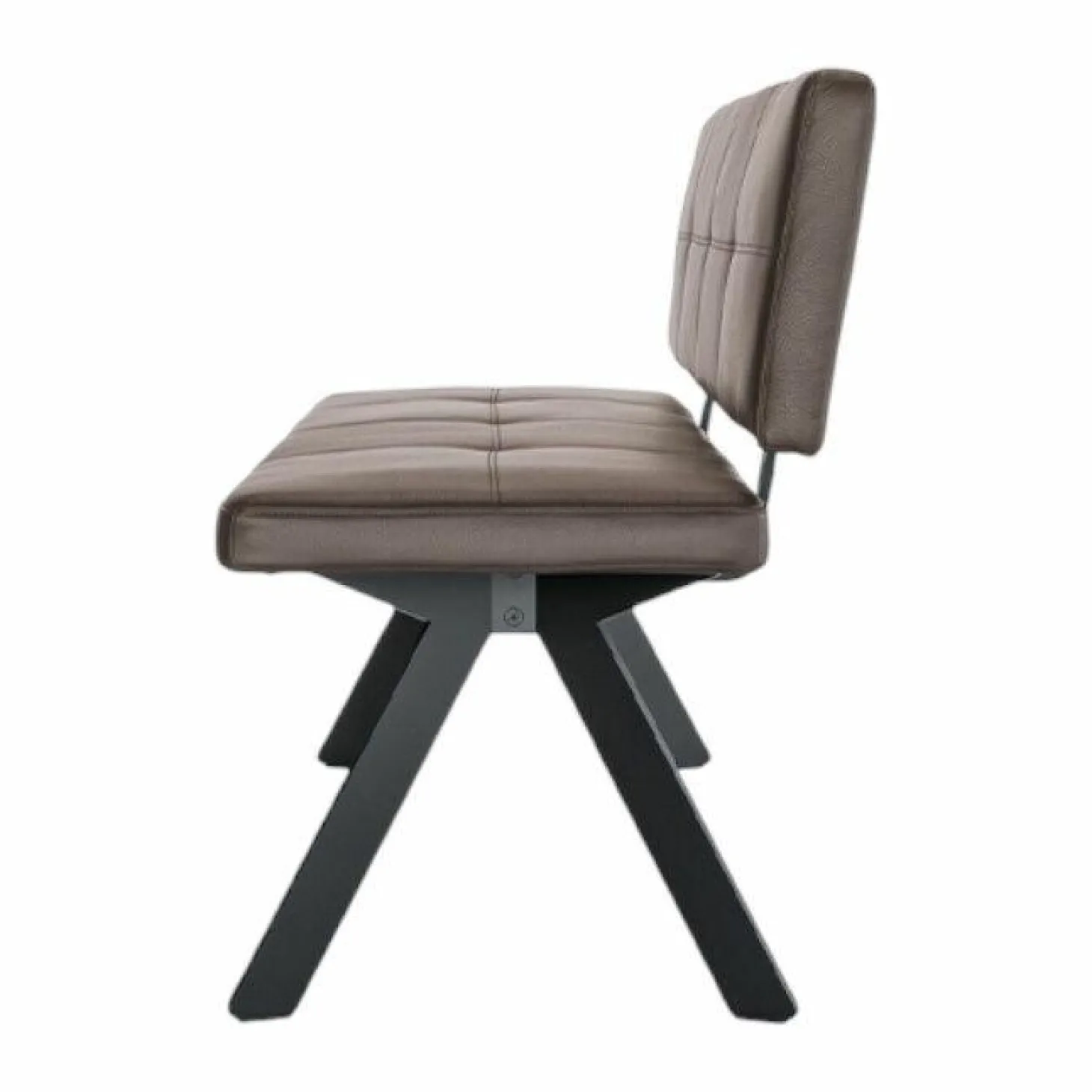 Sitzbank Carim Leder Donna 800 Schwarz Gestell Metall Schwarz Beschichtet