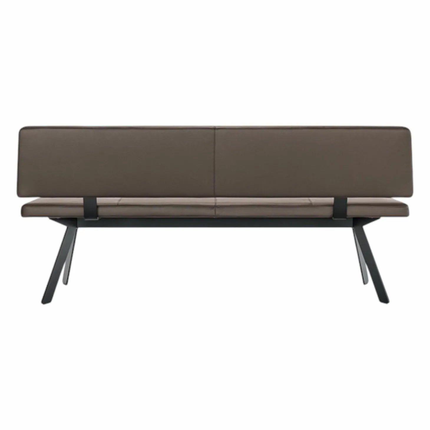 Sitzbank Carim Leder Donna 800 Schwarz Gestell Metall Schwarz Beschichtet