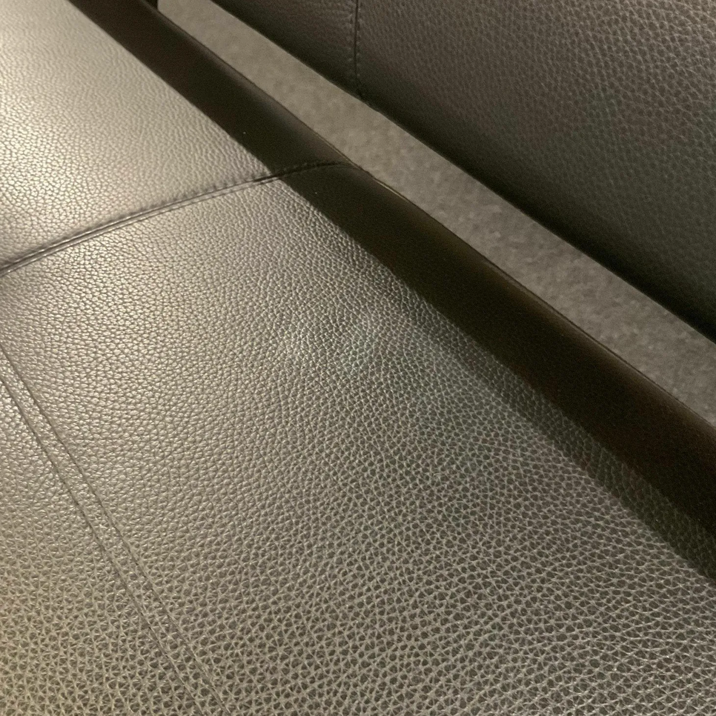 Sitzbank Carim Leder Donna 800 Schwarz Gestell Metall Schwarz Beschichtet