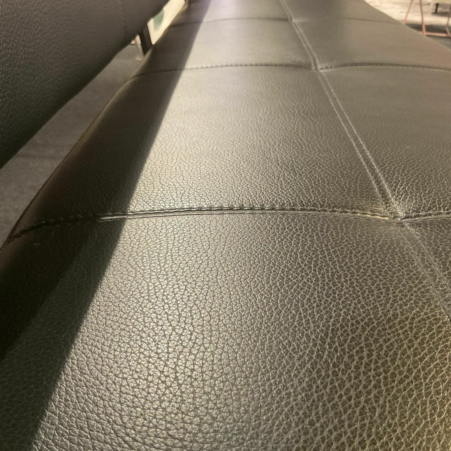 Sitzbank Carim Leder Donna 800 Schwarz Gestell Metall Schwarz Beschichtet