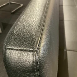 Sitzbank Carim Leder Donna 800 Schwarz Gestell Metall Schwarz Beschichtet