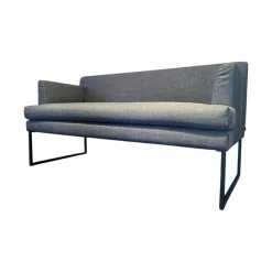 Sitzbank Gilbert Stoff Reno Schiefer Grau Meliert Metallkufe Schwarz