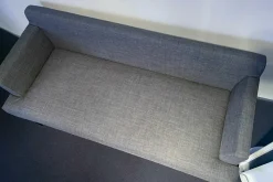 Sitzbank Gilbert Stoff Reno Schiefer Grau Meliert Metallkufe Schwarz