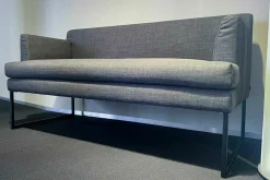 Sitzbank Gilbert Stoff Reno Schiefer Grau Meliert Metallkufe Schwarz