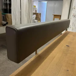 Sitzbank SC02 Europäische Eiche Natur Geölt Rückenteil Bezug Leder Elefant Anthrazit