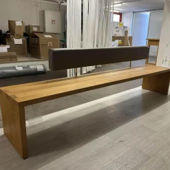 Sitzbank SC02 Europäische Eiche Natur Geölt Rückenteil Bezug Leder Elefant Anthrazit