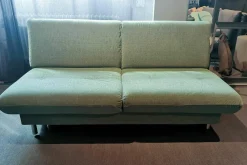 2,5-Sitzer Schlafsofa Quint Stoff 3221 0034 Grün Gestell Metall Verchromt