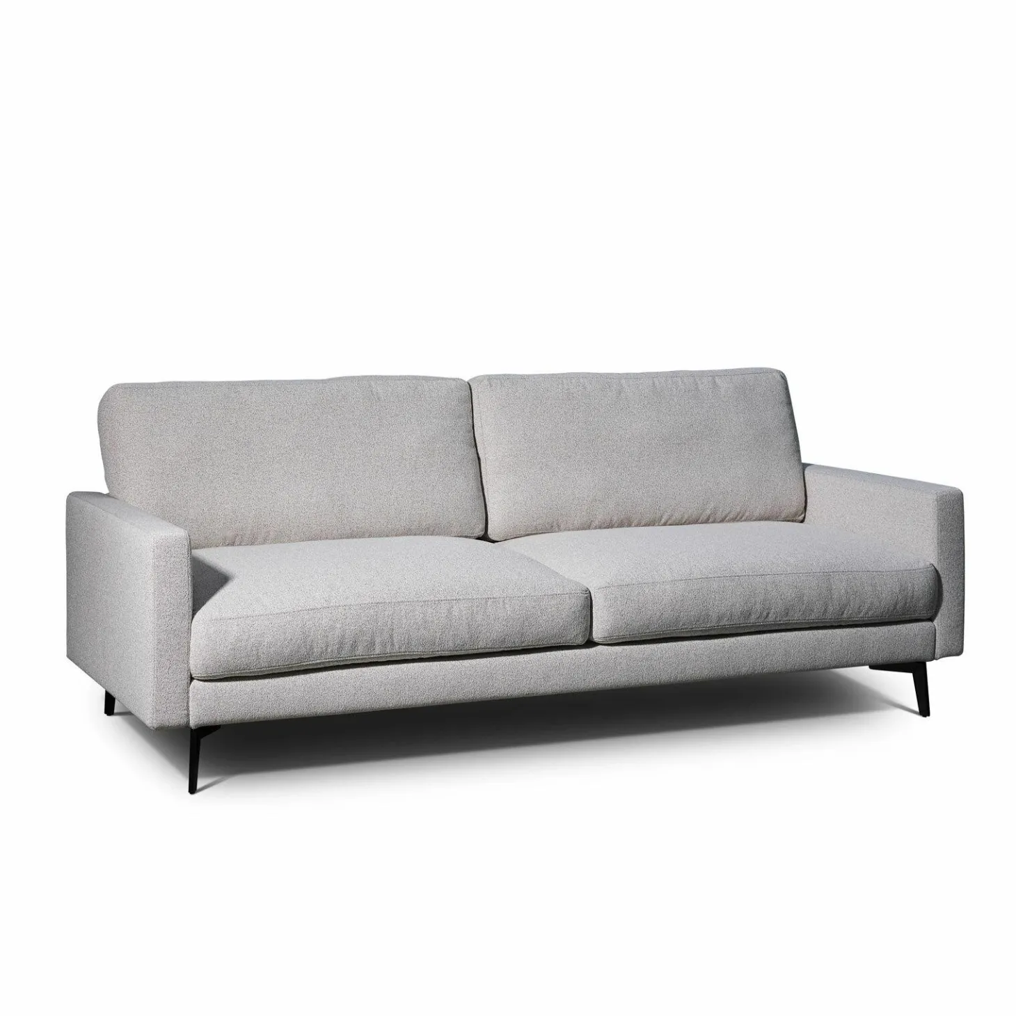 2-Sitzer Sofa Altopiano Stoff AB Chill JAB 1026-071 Grau Füße Metall Schwarz Gepulvert
