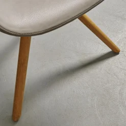 Sitzgruppe Armlehnstuhl Step Bezug Eco Kunstleder Schlamm Gestell Eiche