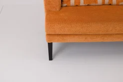 Sitzgruppe Byblos XL Stoff Jetty 2419 08 Romo Orange Gestell Holz Schwarz Inklusive Rückenkissen