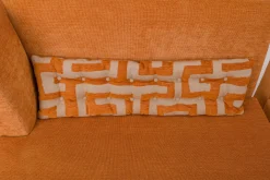 Sitzgruppe Byblos XL Stoff Jetty 2419 08 Romo Orange Gestell Holz Schwarz Inklusive Rückenkissen