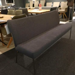 Sitzgruppe Duo Und Monica Leder Tendens Royal Blue Blau Stoff Tempt Grey Blue Blau Gestell Edelstahl