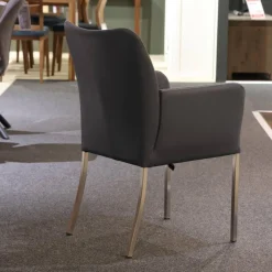 Sitzgruppe Duo Und Monica Leder Tendens Royal Blue Blau Stoff Tempt Grey Blue Blau Gestell Edelstahl