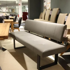 Sitzgruppe Lavie Color Line Leder Napoli Anthrazit Und Schiefergrau Gestell Eisen Schwarz Ohne Tisch