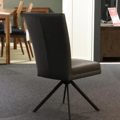 Sitzgruppe Lavie Color Line Leder Napoli Anthrazit Und Schiefergrau Gestell Eisen Schwarz Ohne Tisch