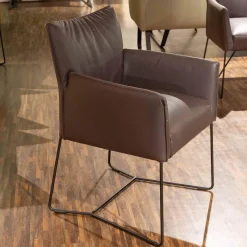 Sitzgruppe Picara Leder 3 Lomé Anthrazit Und Stoff VI Hugo Mustard Gelb Gestell Metall Schwarz