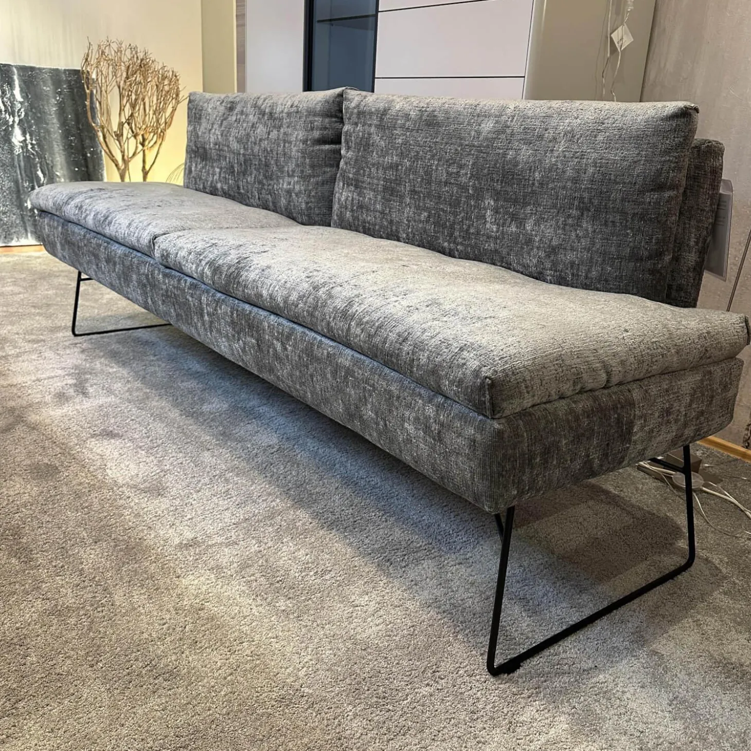 Sitzgruppe Stoff Jab 2 211094 Grau Füße Schwarz