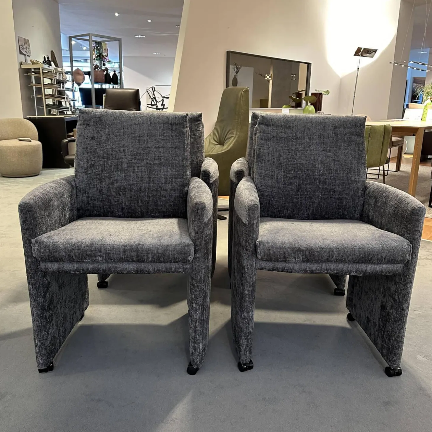 Sitzgruppe Stoff Jab 2 211094 Grau Füße Schwarz