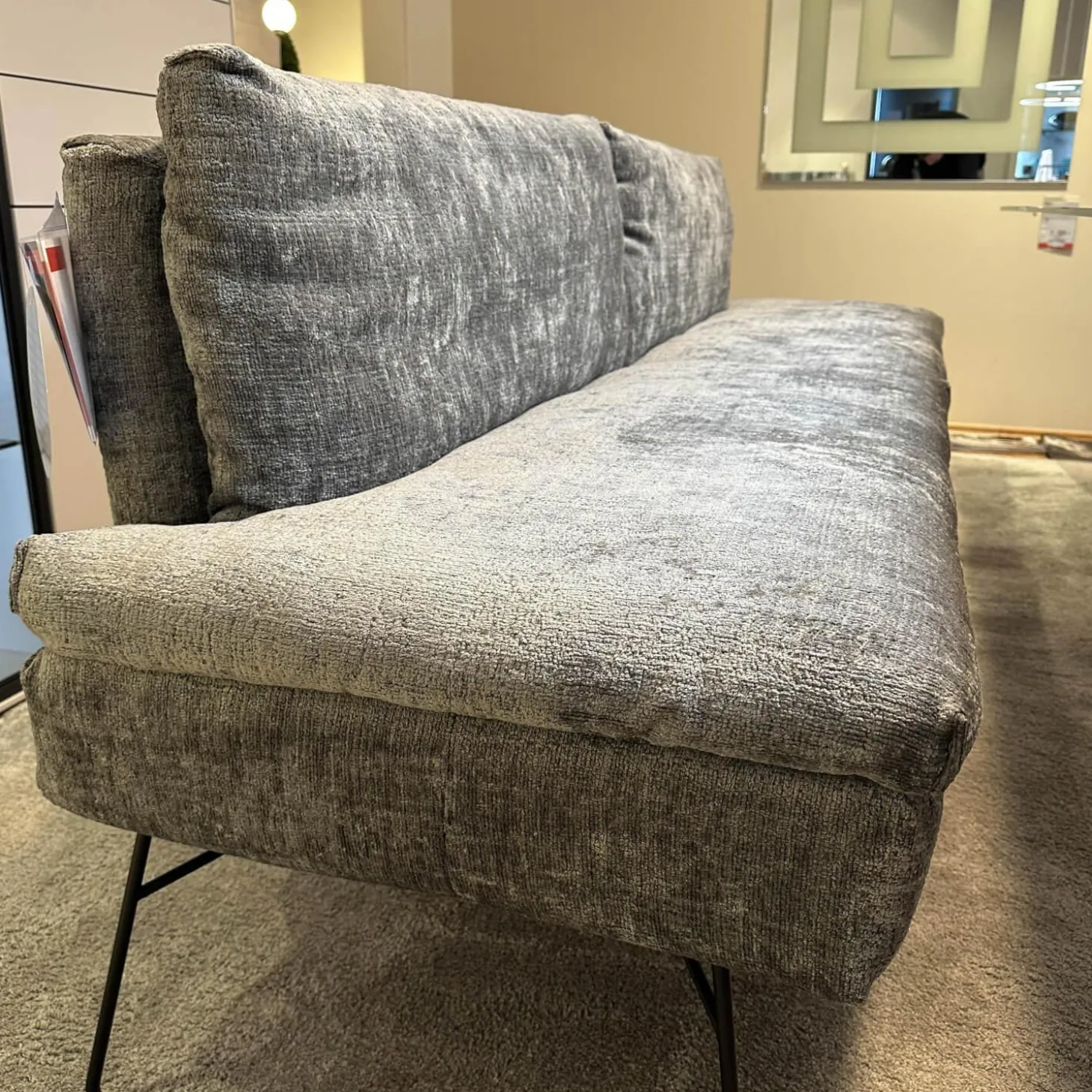 Sitzgruppe Stoff Jab 2 211094 Grau Füße Schwarz