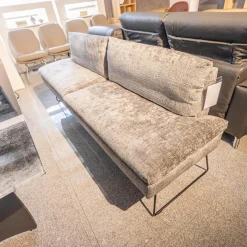 Sitzgruppe WK 790 Bezug Stoff B3094 Basalt Grau Gestell Metall Schwarz