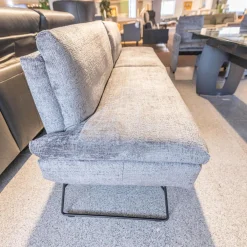 Sitzgruppe WK 790 Bezug Stoff B3094 Basalt Grau Gestell Metall Schwarz