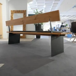 Sitzgruppe Zweigl Kunstleder Sixty Mocca Schwarz Anthrazit Rustikale Asteiche Versiegelt Und Gestell Stahl Nickelfarbig Gebürstet