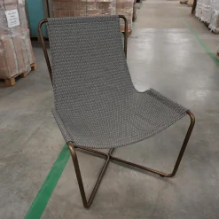 Sling Sessel Mit Hocker Stoff Elitis Lontan Gestell Brüniertes Messing