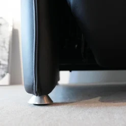 Sofa 4929 Leder 31 Longsoft Rabe Schwarz Fuß Aluminium Mit Relaxfunktion