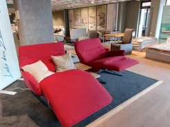 Sofa 4905 Lounger Bezug Stoff Q2 Fashio Cabren Metallkufe Anthrazit Abschlussrecamiere Links Drehbar