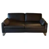 Sofa Alba 55 70 Leder Unit 5423 10 Schwarz Metallkufe Verchromt Glänzend Inkl Sitztiefenverstellung