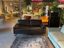 Sofa Alba 55 70 Leder Unit 5423 10 Schwarz Metallkufe Verchromt Glänzend Inkl Sitztiefenverstellung