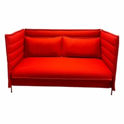 Sofa Alcove Lowback Stoff Credo Red Chili Rot Gestell Japanese Red Rot Pulverbeschichtet