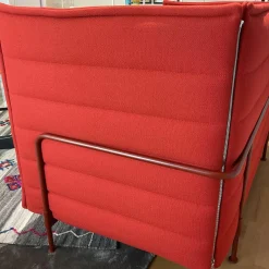 Sofa Alcove Lowback Stoff Credo Red Chili Rot Gestell Japanese Red Rot Pulverbeschichtet