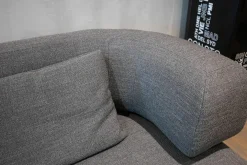 Sofa All Together Stoff 4448-99 Grau Meliert Inklusive Hocker Stoff 4473-98 Dunkelgrau