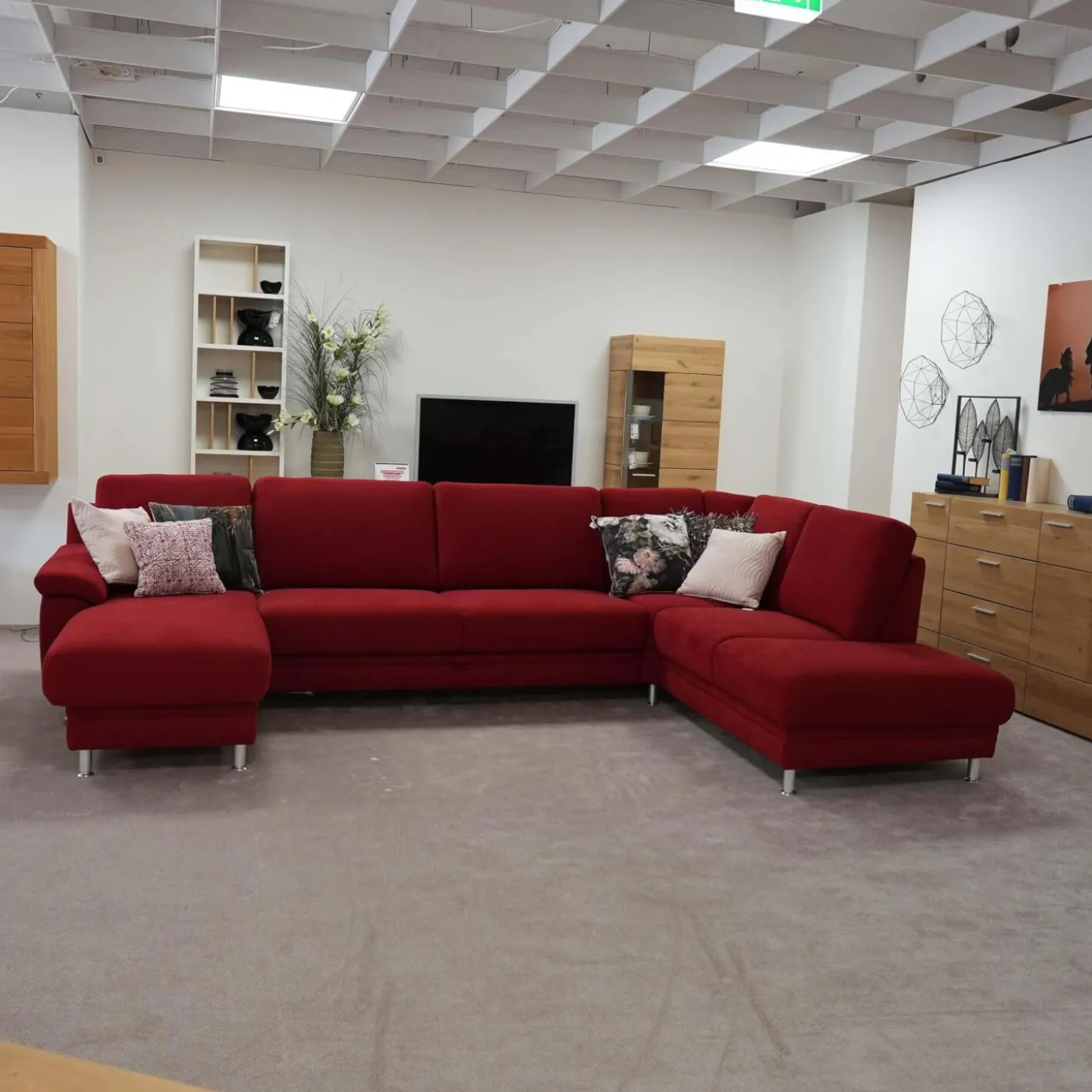 Sofa Amanda Stoff Roxbury Rot