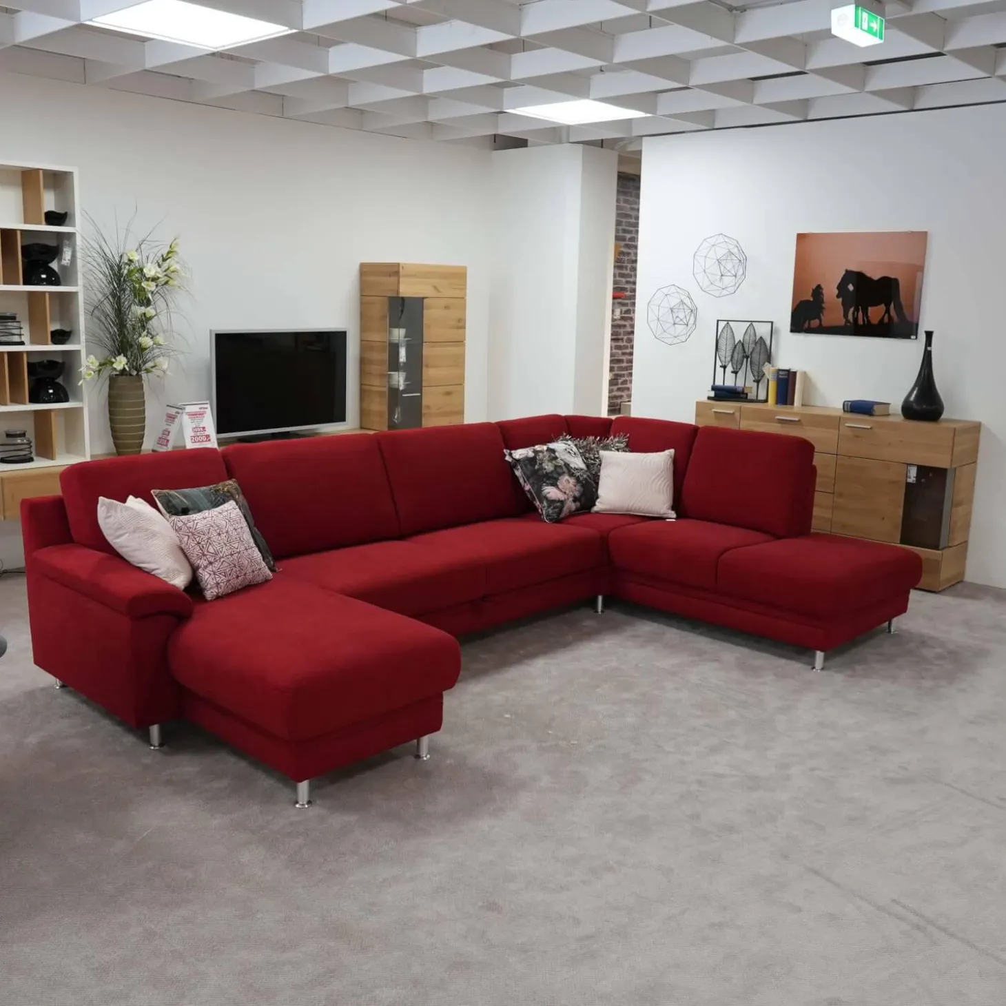 Sofa Amanda Stoff Roxbury Rot