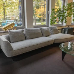 Sofa Andes Bezug Stoff Gent Grau Füße Pulverbeschichtet Schwarz Grau